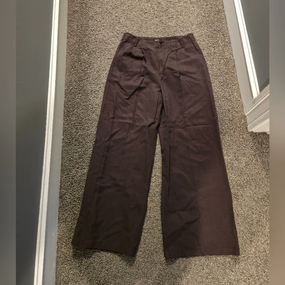 Elegant Brown Wide-Leg Pants - Picture 7 of 8